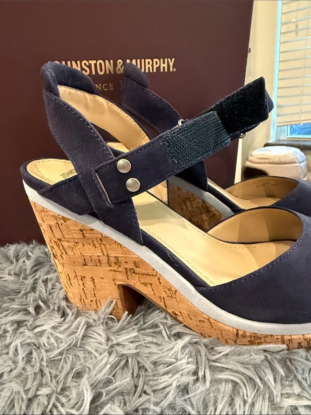 Johnston & Murphy navy suede